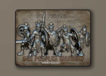 Red Copper Minis – Sea Peoples Warband 28mm – 3D Print Model