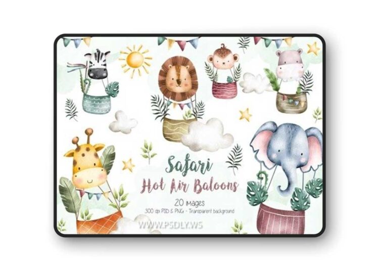 Safari Hot Air Balloons Clipart 1 Safari Hot Air Balloons Clipart