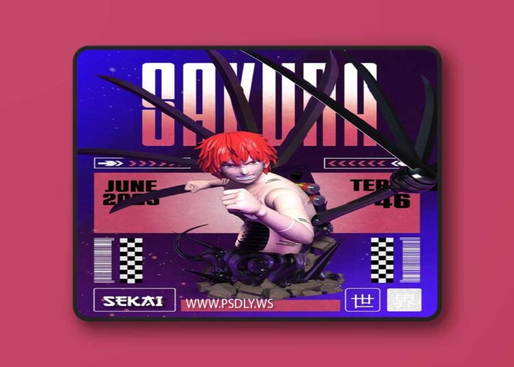 Sekai – Sasori Bust – 3D Print Model STL 1 Sekai – Sasori Bust – 3D Print Model STL