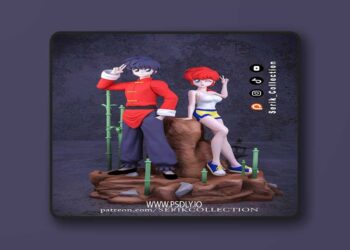 Serik Collection – Ranma Saotome – Ranma Diorama – 3D Print Model STL