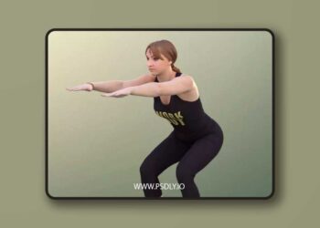Sport Girl Exercise Workout 3D Model
