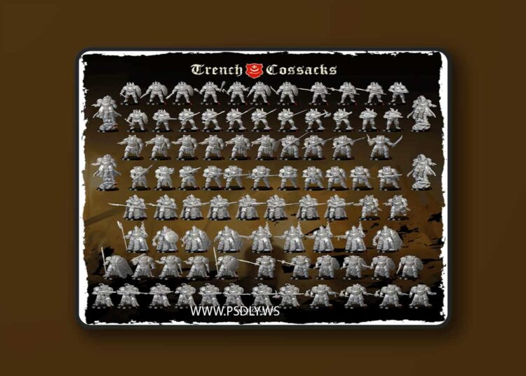 Wargames Crew – Trench Cossacks – 3D Print Model 1 Wargames Crew – Trench Cossacks – 3D Print Model