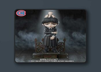 Chibi Land Figures – Wednesday – Chibi – 3D Print Model STL 6 Chibi Land Figures – Wednesday – Chibi – 3D Print Model STL