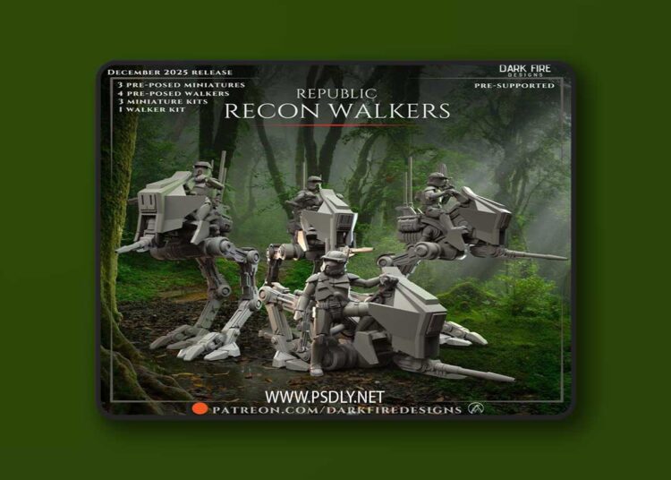 Dark Fire Designs – Republic Recon Walker – Remaster – 3D Print Model STL 1 Dark Fire Designs – Republic Recon Walker – Remaster – 3D Print Model STL