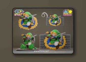Nostalgic – Link Cartridge Keychain Wall Decor and Figure Package – 3D Print Model