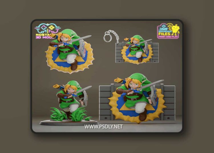 Nostalgic – Link Cartridge, Keychain, Wall Decor and Figure Package – 3D Print Model 1 Nostalgic – Link Cartridge Keychain Wall Decor and Figure Package – 3D Print Model
