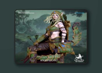 OXO3D Figures – Alleria Windrunner Miniature – 3D Print Model STL