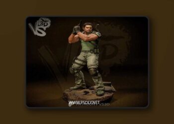 VS3D – Chris Redfield – 3D Print Model STL