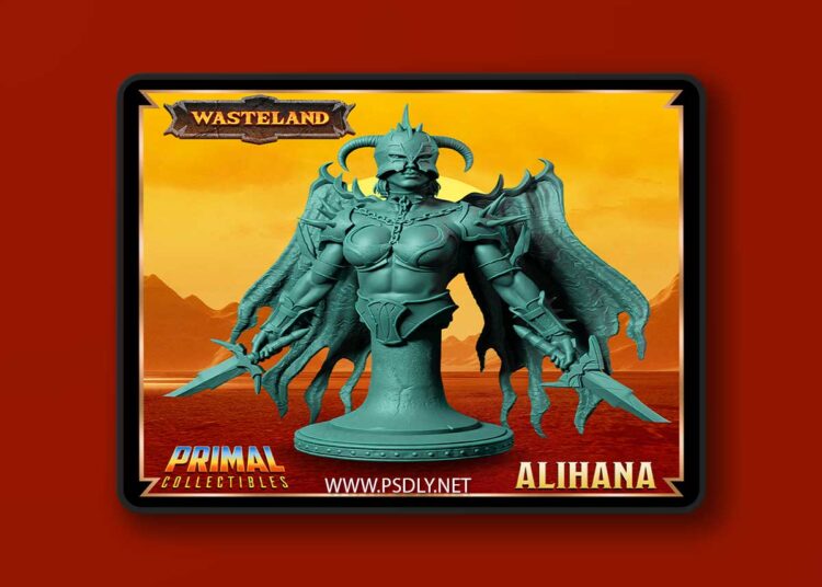 Warrior – Alihana Bust – 3D Print Model 1 Warrior – Alihana Bust – 3D Print Model