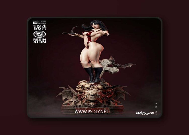 Wicked – Vampirella Sculpture – 3D Print Model STL 1 Wicked – Vampirella Sculpture – 3D Print Model STL